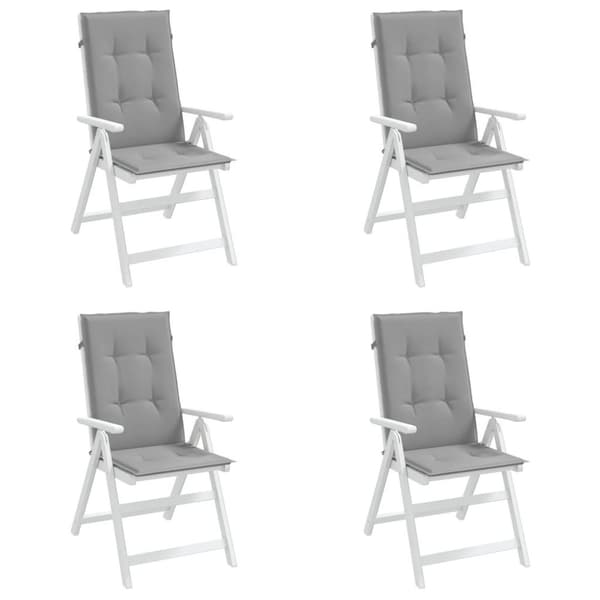 vidaXL Stolsdynor 4 st grå 120x50x3 cm tyg