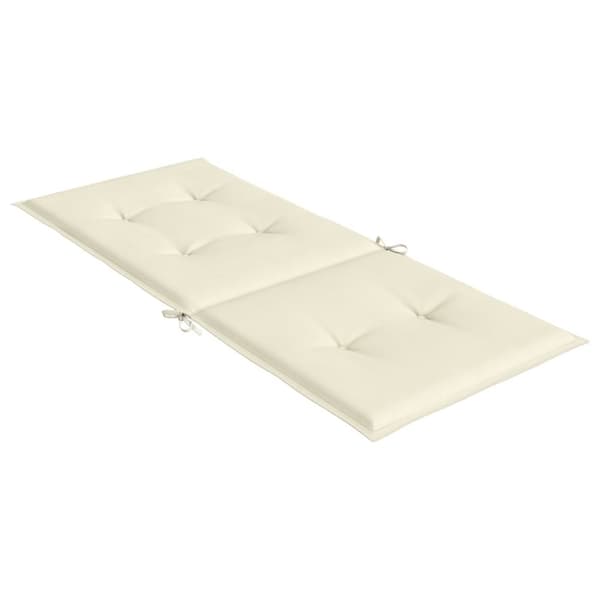 vidaXL Stolsdynor 4 st gräddvit 120x50x3 cm tyg