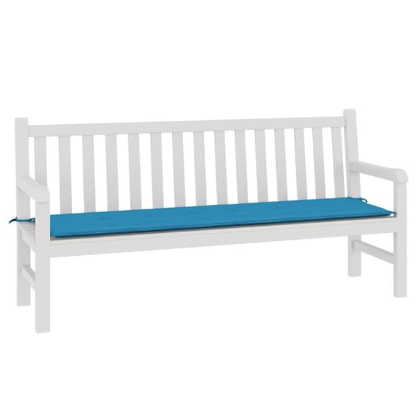 vidaXL Bänkdyna för trädgården blå 180x50x3 cm oxfordtyg