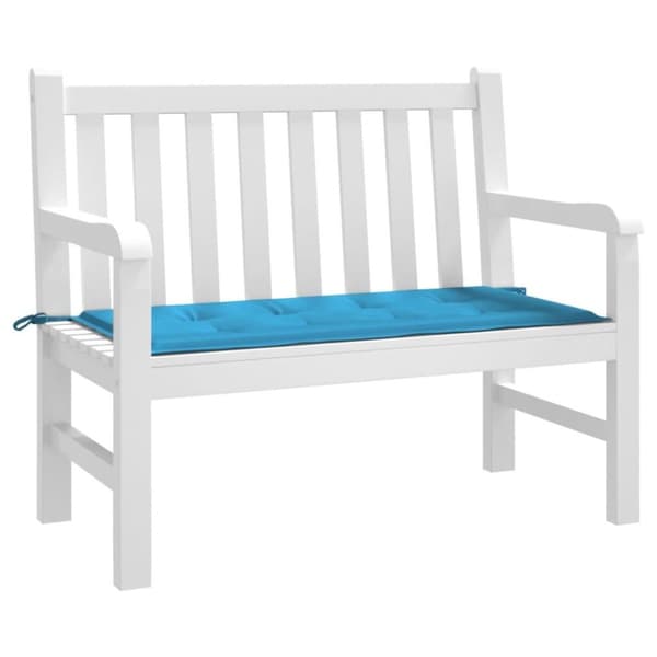 vidaXL Bänkdyna för trädgården blå 100x50x3 cm oxfordtyg