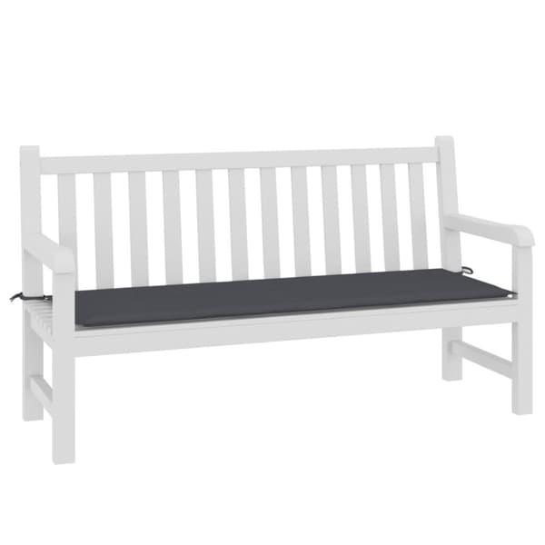vidaXL Bänkdyna för trädgården antracit 150x50x3 cm oxfordtyg