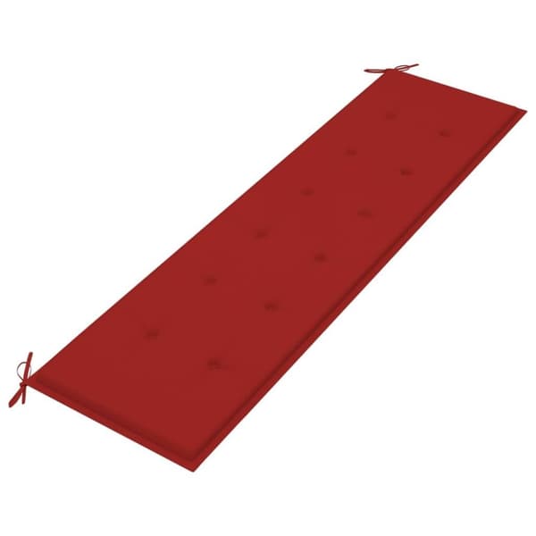 vidaXL Bänkdyna för trädgården röd 180x50x3 cm oxfordtyg