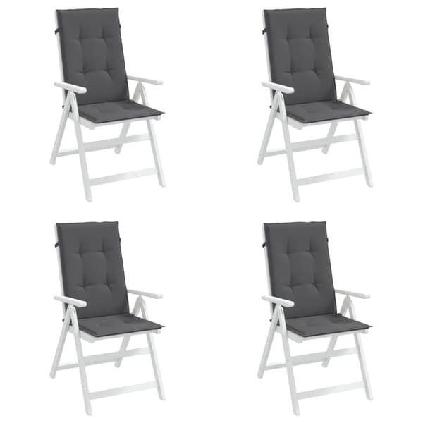 vidaXL Stolsdynor 4 st antracit 120x50x3 cm tyg