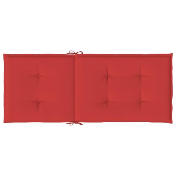 vidaXL Stolsdynor 2 st röd 120x50x3 cm tyg