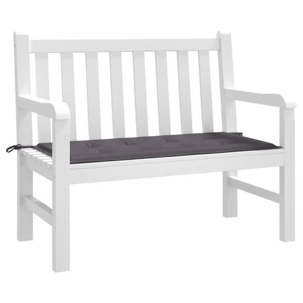 vidaXL Bänkdyna för trädgården antracit 100x50x3 cm oxfordtyg