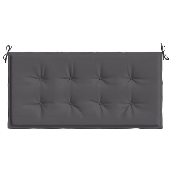 vidaXL Bänkdyna för trädgården antracit 100x50x3 cm oxfordtyg