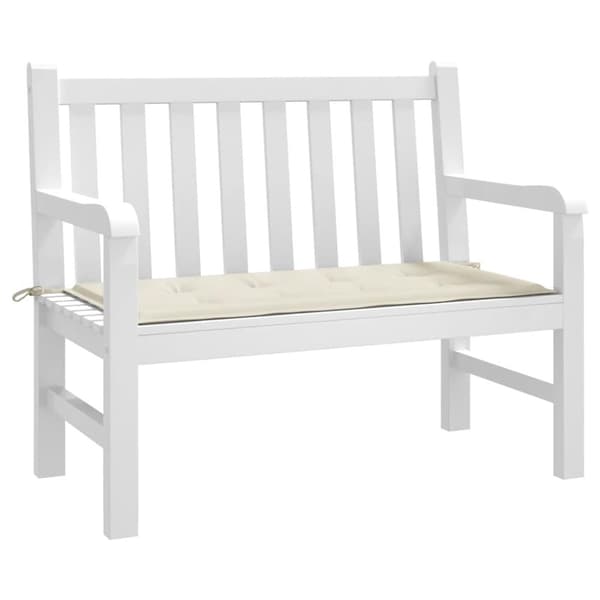 vidaXL Bänkdyna för trädgården gräddvit 100x50x3 cm oxfordtyg
