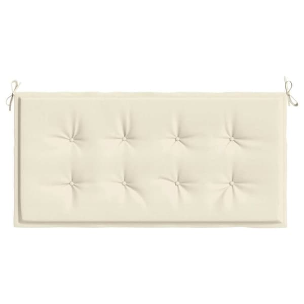 vidaXL Bänkdyna för trädgården gräddvit 100x50x3 cm oxfordtyg