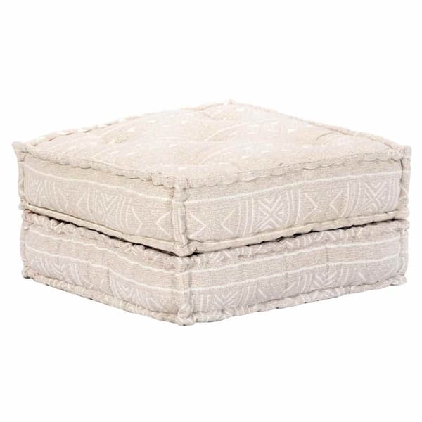 vidaXL 4-personers modulær puf stof beige