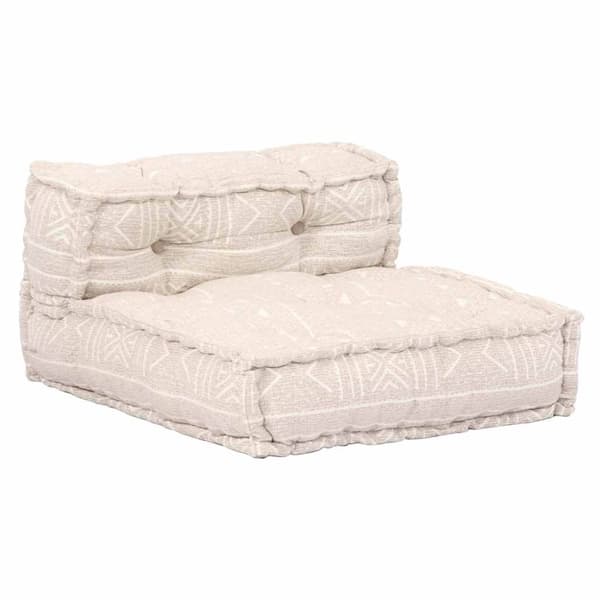 vidaXL 4-personers modulær puf stof beige