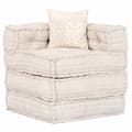 Miniatyrbild 5 av 11: vidaXL Modulpuff 4-sits beige tyg