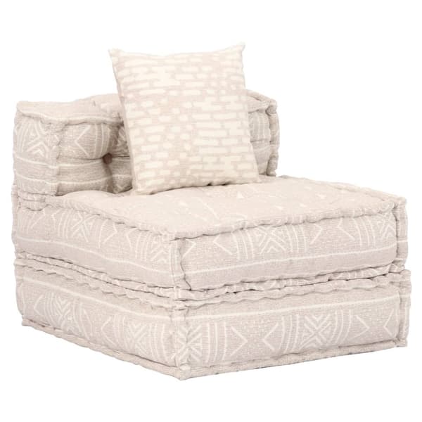 vidaXL Modulpuff 4-sits beige tyg