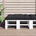 Miniatyrbillede 1 af 10: vidaXL pallehynde 120x80x12 cm stof sort