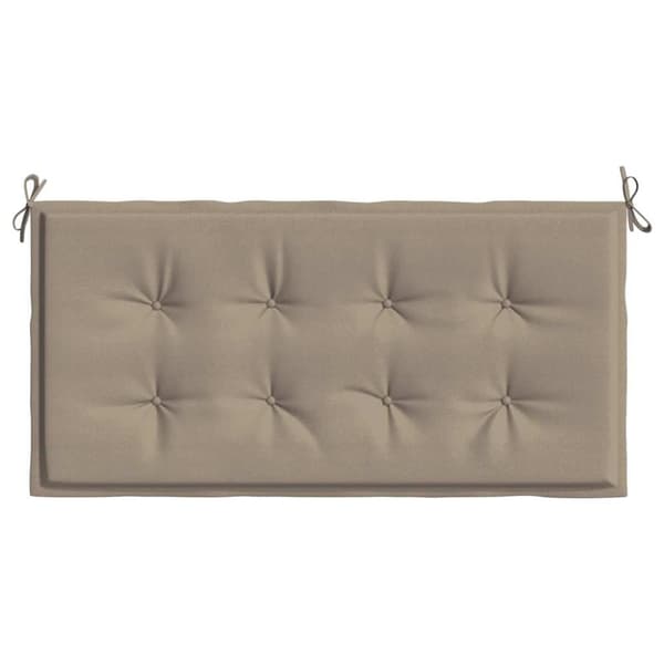 vidaXL Bänkdyna för trädgården taupe 120x50x3 cm oxfordtyg