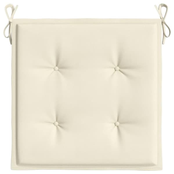 vidaXL Stolsdynor 2 st gräddvit 50x50x3 cm oxfordtyg