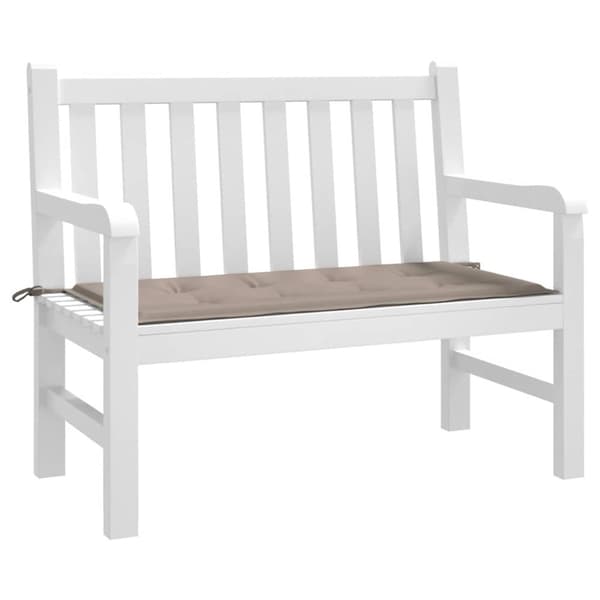 vidaXL Bänkdyna för trädgården taupe 100x50x3 cm oxfordtyg