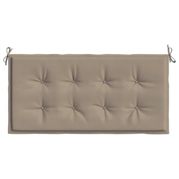 vidaXL Bänkdyna för trädgården taupe 100x50x3 cm oxfordtyg