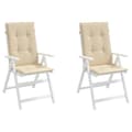 Miniatyrbild 3 av 9: vidaXL Stolsdynor 2 st beige 120x50x3 cm tyg