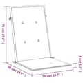 Miniatyrbild 9 av 9: vidaXL Stolsdynor 2 st beige 120x50x3 cm tyg
