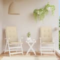 Miniatyrbild 1 av 9: vidaXL Stolsdynor 2 st beige 120x50x3 cm tyg