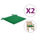 Miniatyrbillede 1 af 8: vidaXL hynder til havestol 2 stk. 50x50x3 cm oxfordstof grøn