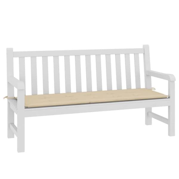 vidaXL Bänkdyna för trädgården taupe 150x50x3 cm oxfordtyg