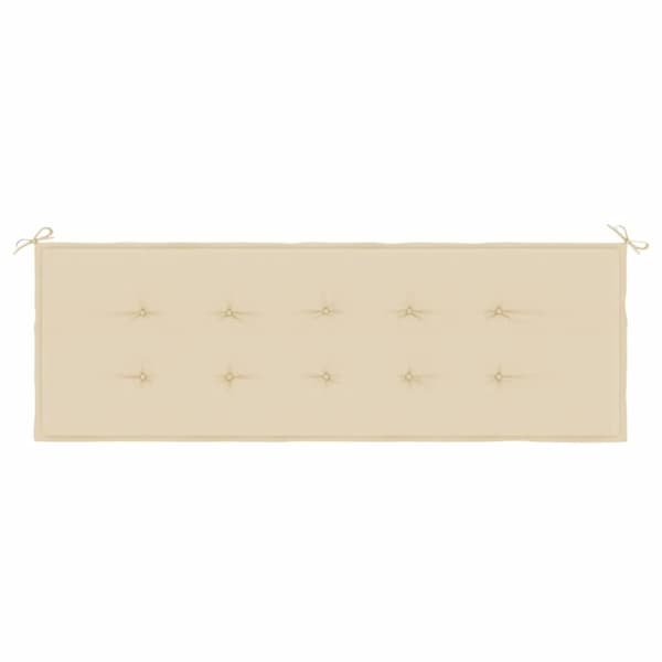 vidaXL Bänkdyna för trädgården taupe 150x50x3 cm oxfordtyg