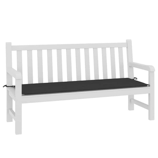 vidaXL Bänkdyna för trädgården svart 150x50x3 cm oxfordtyg