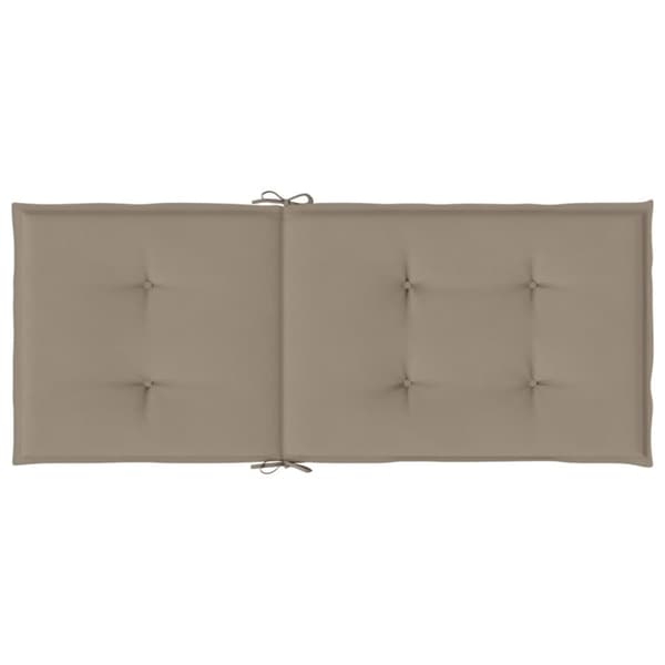 vidaXL stolehynder m. høj ryg 4 stk. 120x50x3 cm stof gråbrun