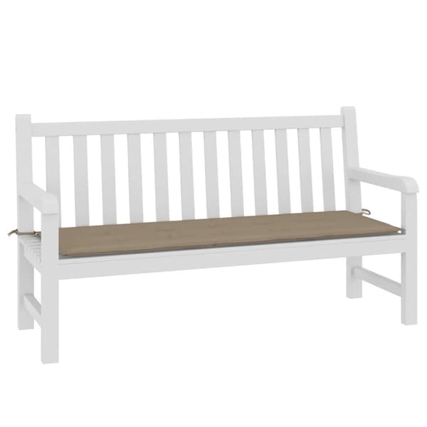 vidaXL hynde til havebænk 150x50x3 cm oxfordstof gråbrun