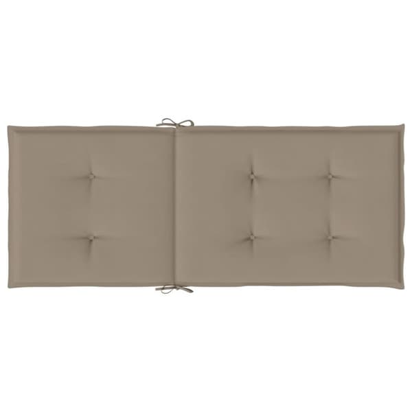 vidaXL stolehynder m. høj ryg 2 stk. 120x50x3 cm stof gråbrun