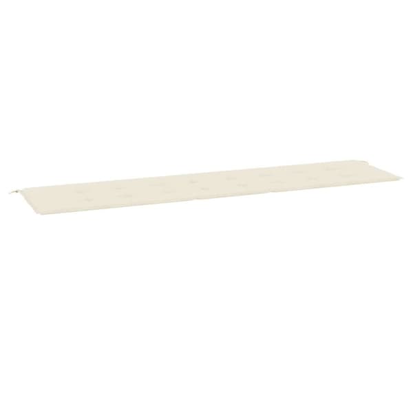 vidaXL hynde til havebænk 200x50x3 cm oxfordstof cremefarvet