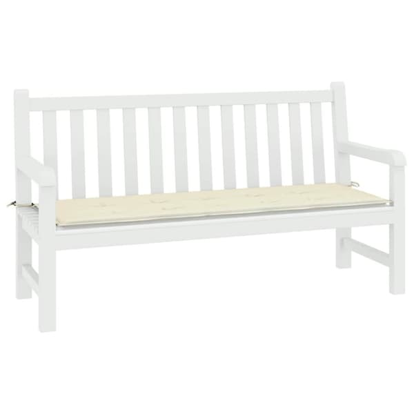 vidaXL hynde til havebænk 200x50x3 cm oxfordstof cremefarvet