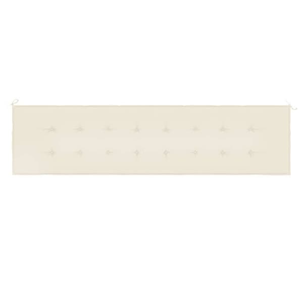 vidaXL hynde til havebænk 200x50x3 cm oxfordstof cremefarvet