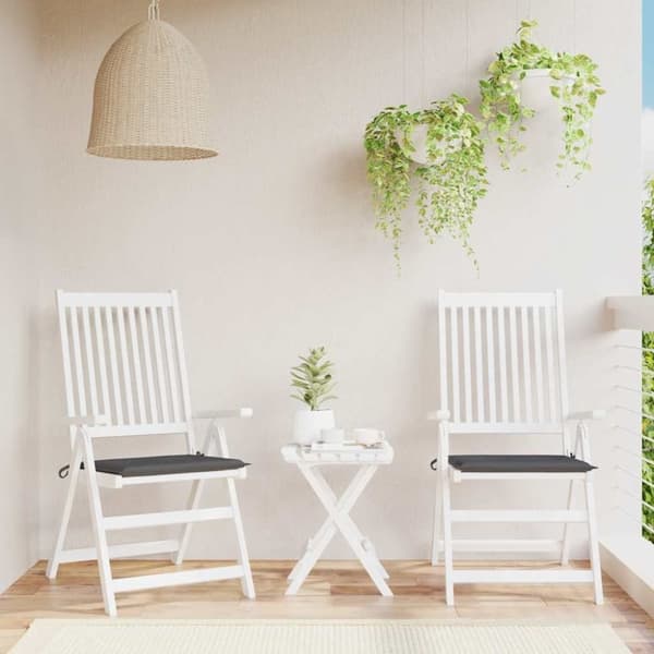 vidaXL hynder til havestol 2 stk. 50x50x3 cm oxfordstof antracitgrå