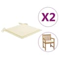 Miniatyrbillede 1 af 8: vidaXL hynder til havestol 2 stk. 50x50x3 cm oxfordstof cremefarvet