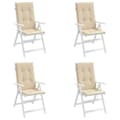 Miniatyrbillede 4 af 9: vidaXL stolehynder m. høj ryg 4 stk. 120x50x3 cm stof beige