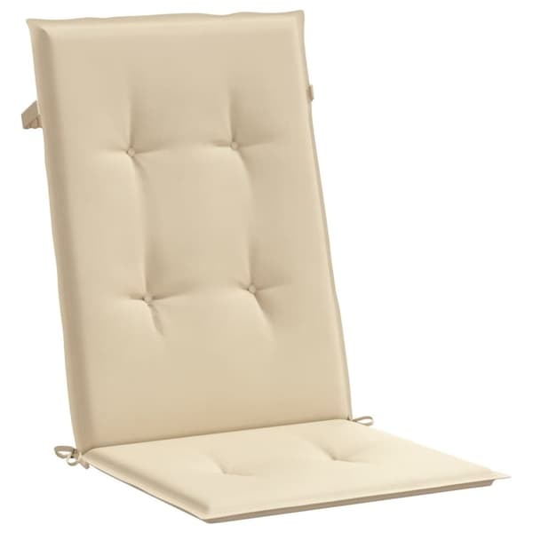 vidaXL stolehynder m. høj ryg 4 stk. 120x50x3 cm stof beige