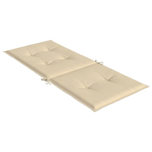 vidaXL stolehynder m. høj ryg 4 stk. 120x50x3 cm stof beige