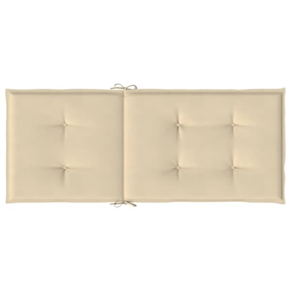 vidaXL stolehynder m. høj ryg 4 stk. 120x50x3 cm stof beige