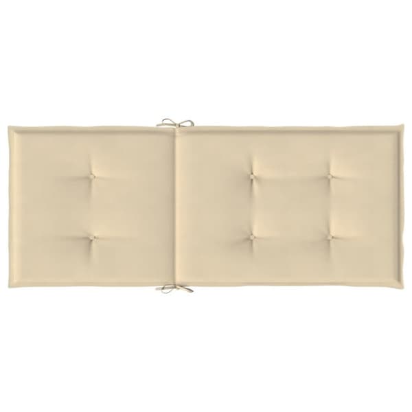 vidaXL stolehynder m. høj ryg 2 stk. 120x50x3 cm stof beige