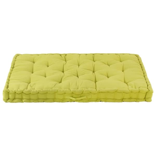 vidaXL hynde til pallesofa 120x80x10 cm bomuld grøn
