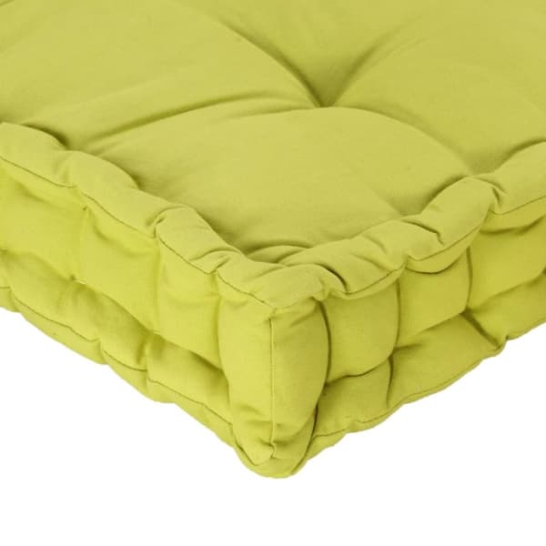 vidaXL hynde til pallesofa 120x80x10 cm bomuld grøn