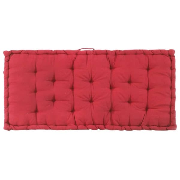 vidaXL hynde til pallesofa 120x80x10 cm bomuld bordeauxfarvet