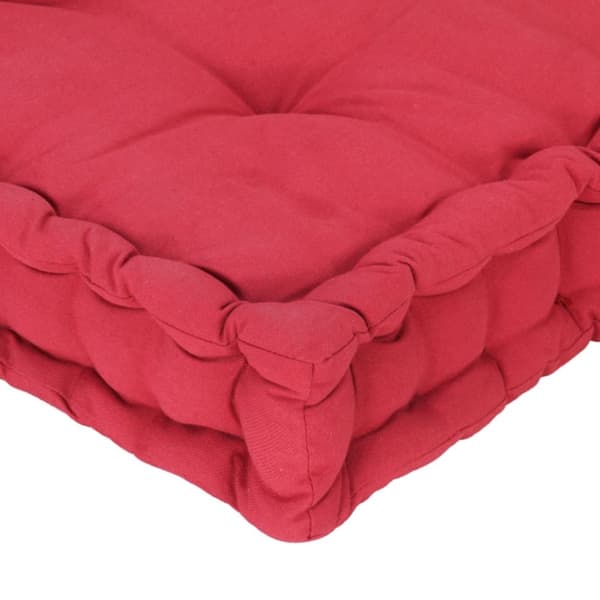vidaXL hynde til pallesofa 120x80x10 cm bomuld bordeauxfarvet