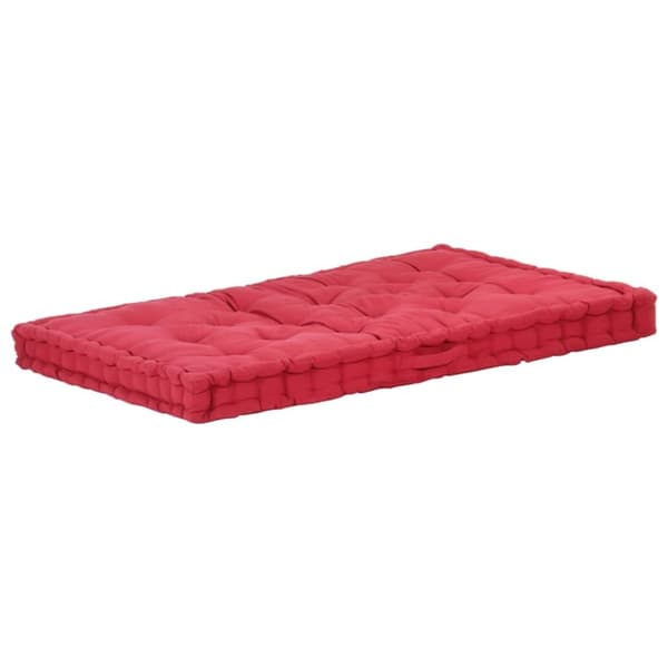 vidaXL hynde til pallesofa 120x80x10 cm bomuld bordeauxfarvet