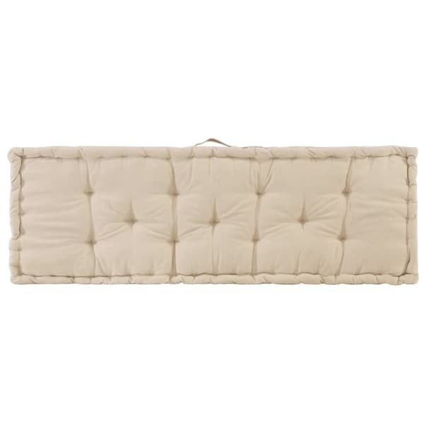 vidaXL hynde til pallesofa 120x40x7 cm bomuld beige