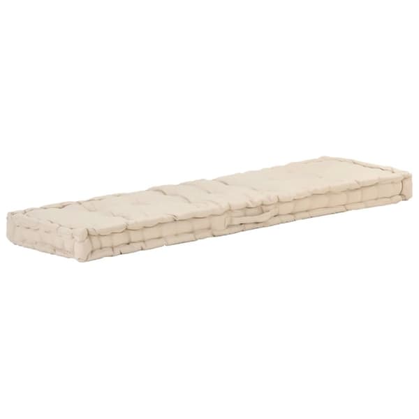 vidaXL hynde til pallesofa 120x40x7 cm bomuld beige