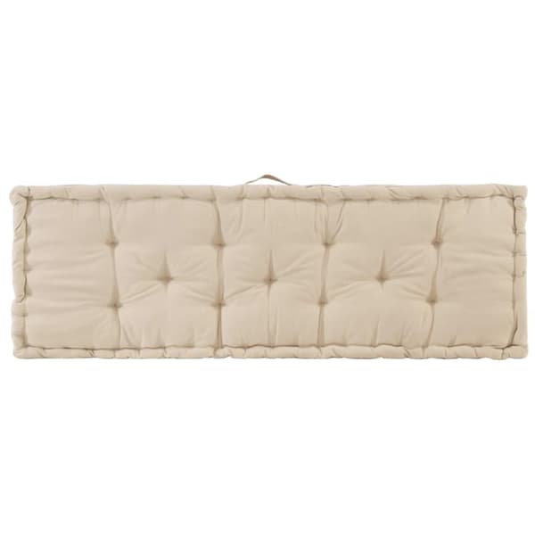 vidaXL hynder til pallesofa 2 stk. bomuld beige