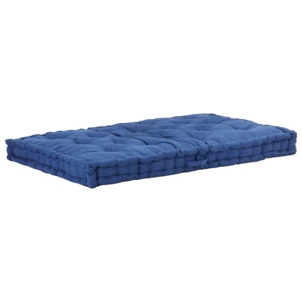 vidaXL hynder til pallesofa 2 stk. bomuld lyseblå